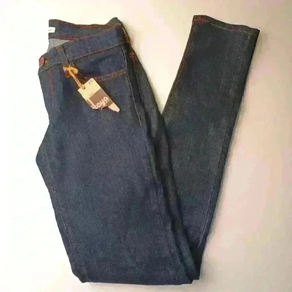 Pitaya Womens Low Rise Skinny Jeans Indigo Blue Size 25/2 Indie Sleek Y2K